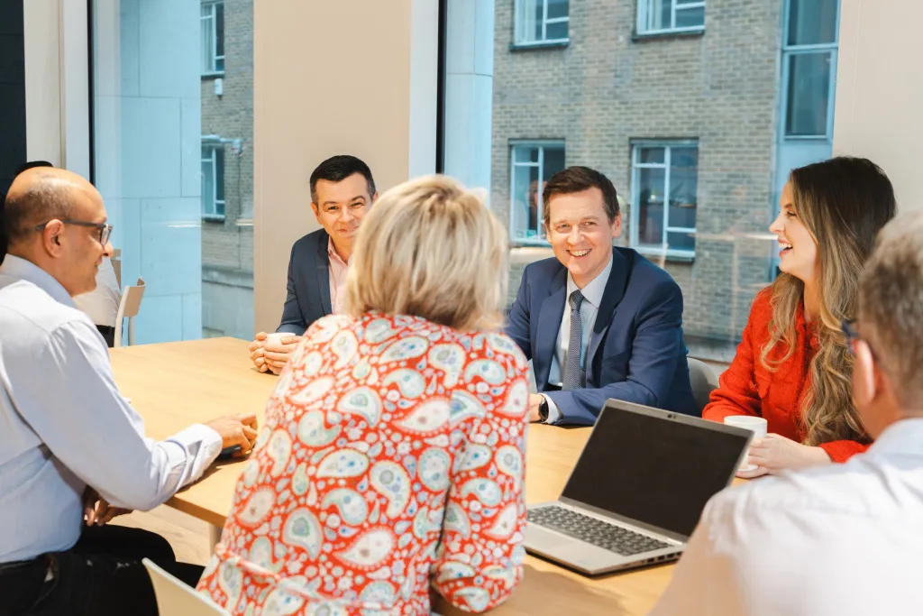 A team meeting in an Aviva boardroom